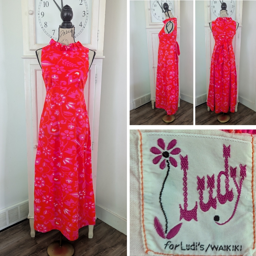 Vintage Day-Glo Hawaiian Dress